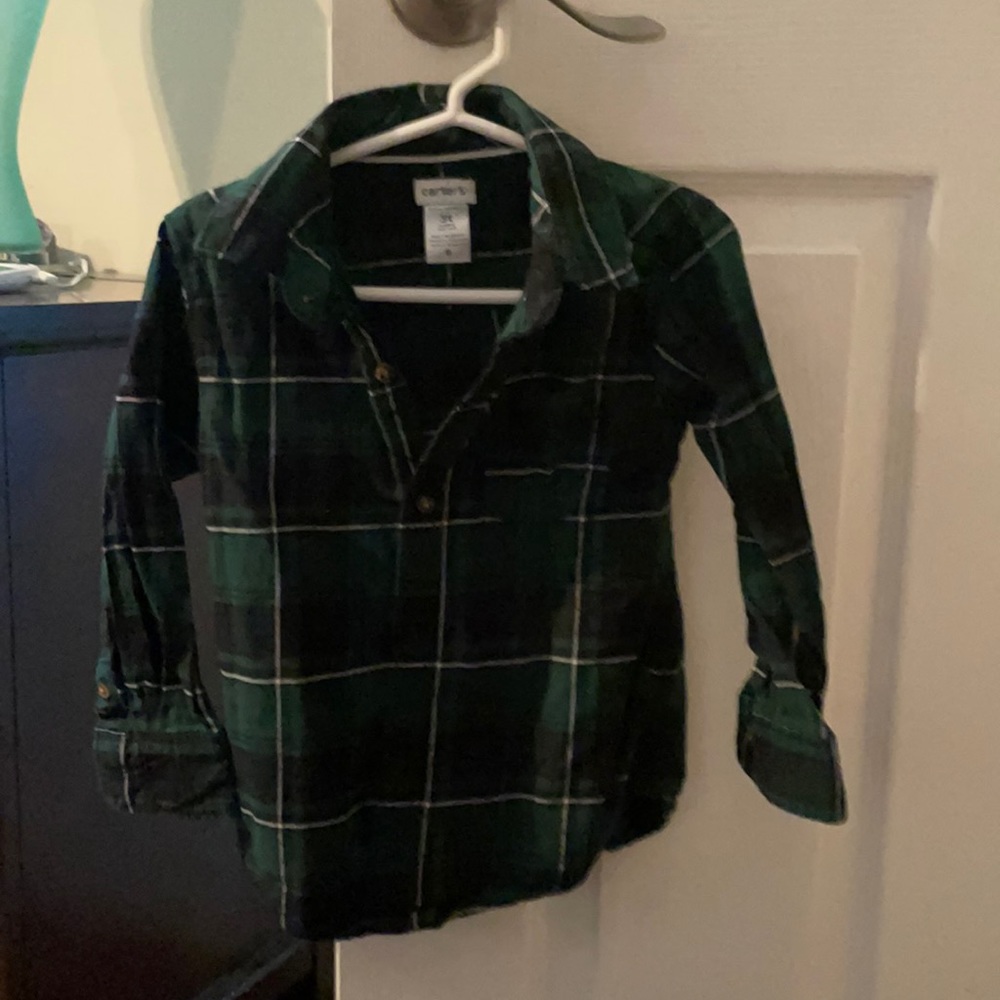 Flannel toddler button down